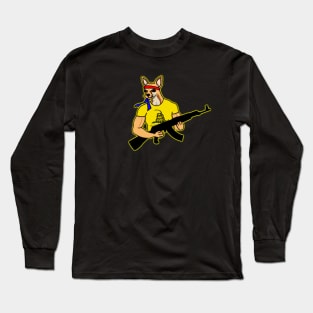 Tough Guy Chihuahua (Dark Shirt version) Long Sleeve T-Shirt